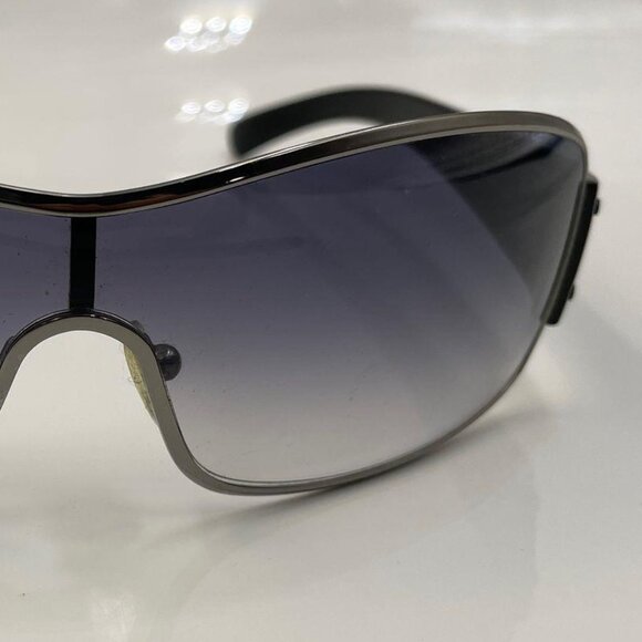 Authentic Prada SPS 52E Women's Silver Tone/Black Sunglasses EUC! - Picture 1 of 10